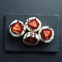 Sushi de Chocolate com Morango